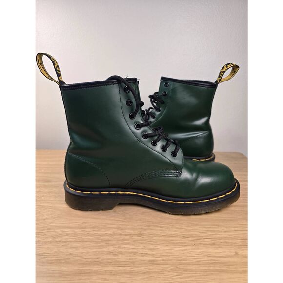 Dr. Martens 1460 Smooth Leather Lace Up Boots Green Men\'s Size 9 main image 7